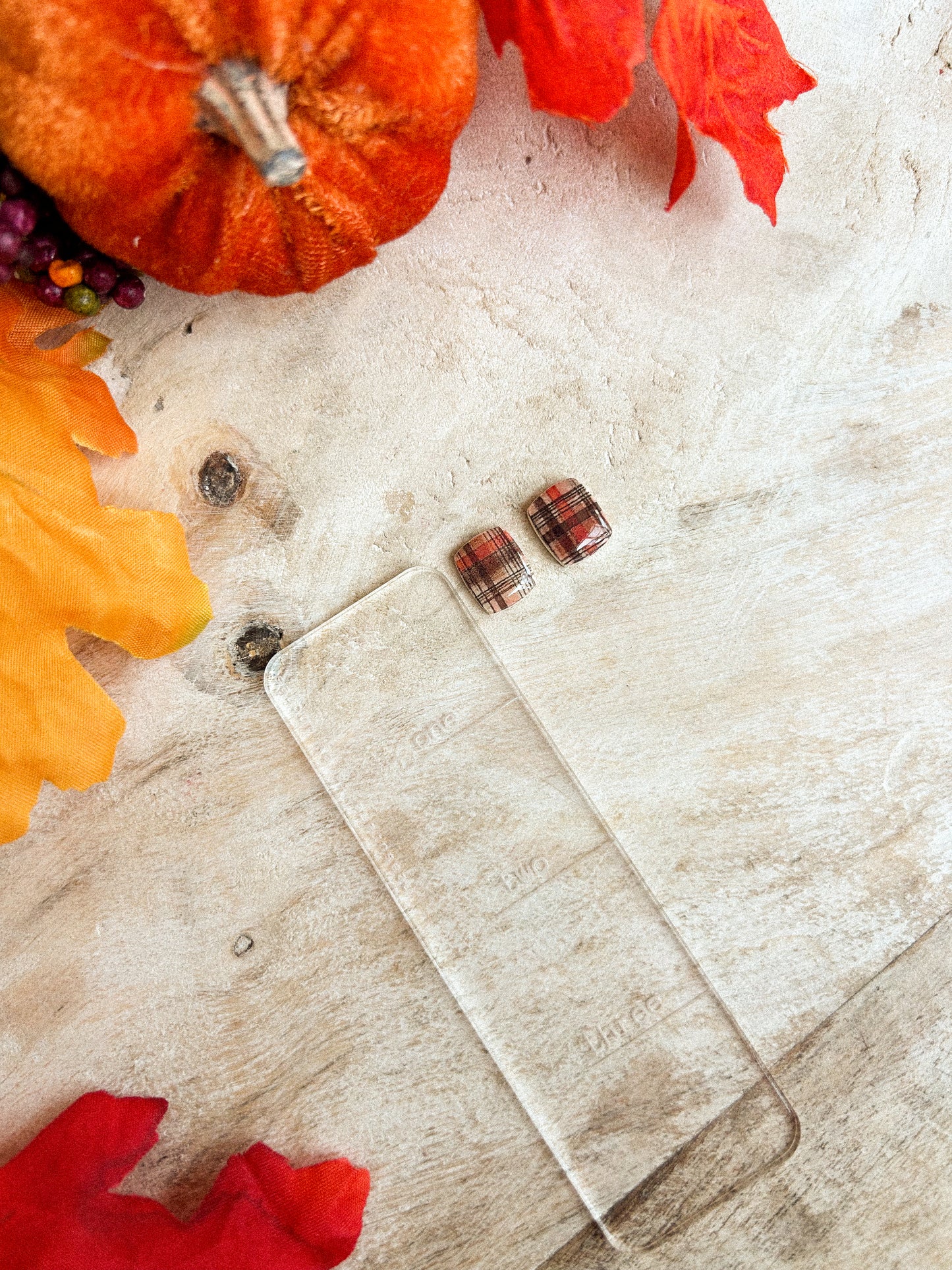 Fall Plaid Studs