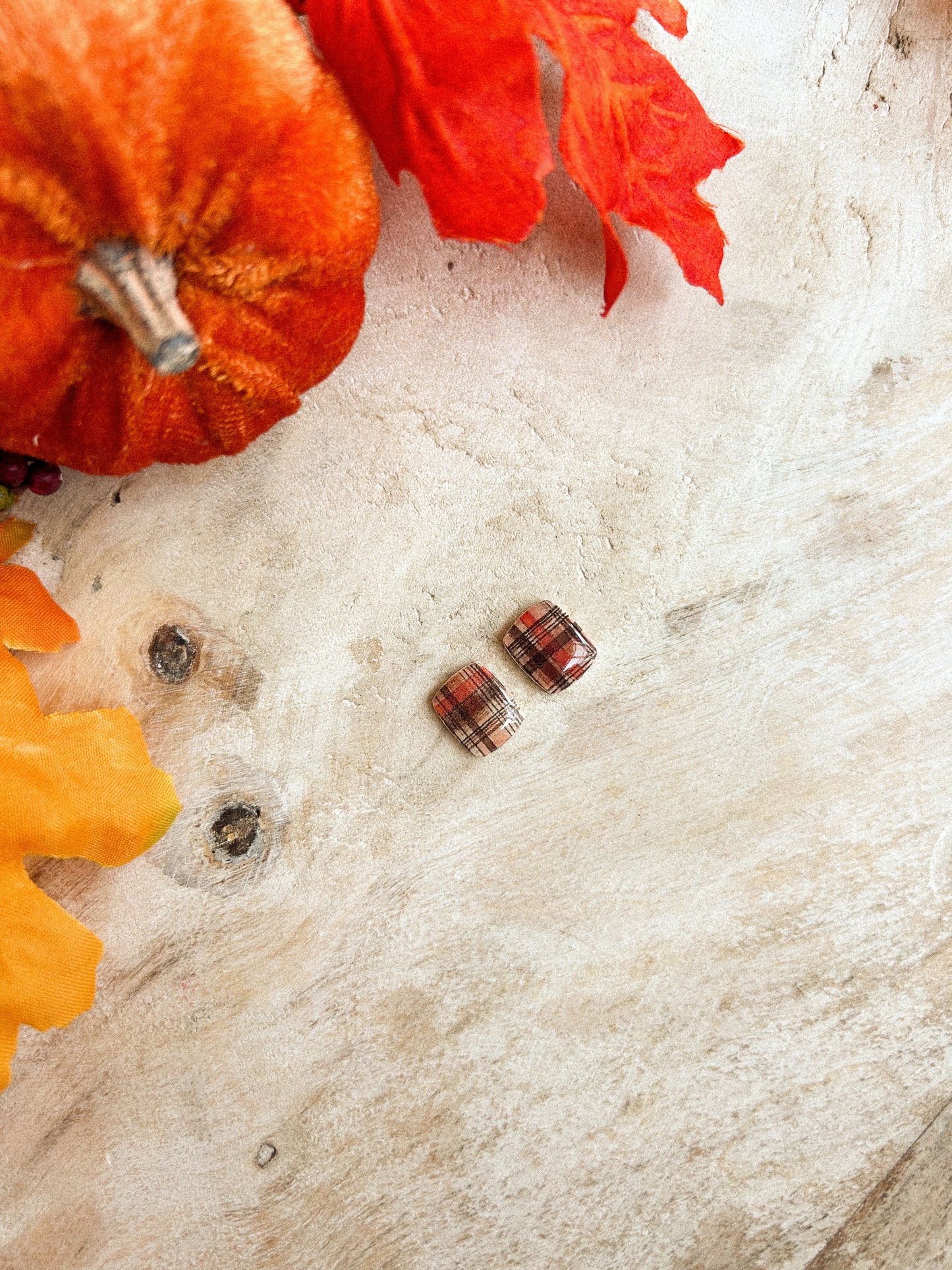 Fall Plaid Studs
