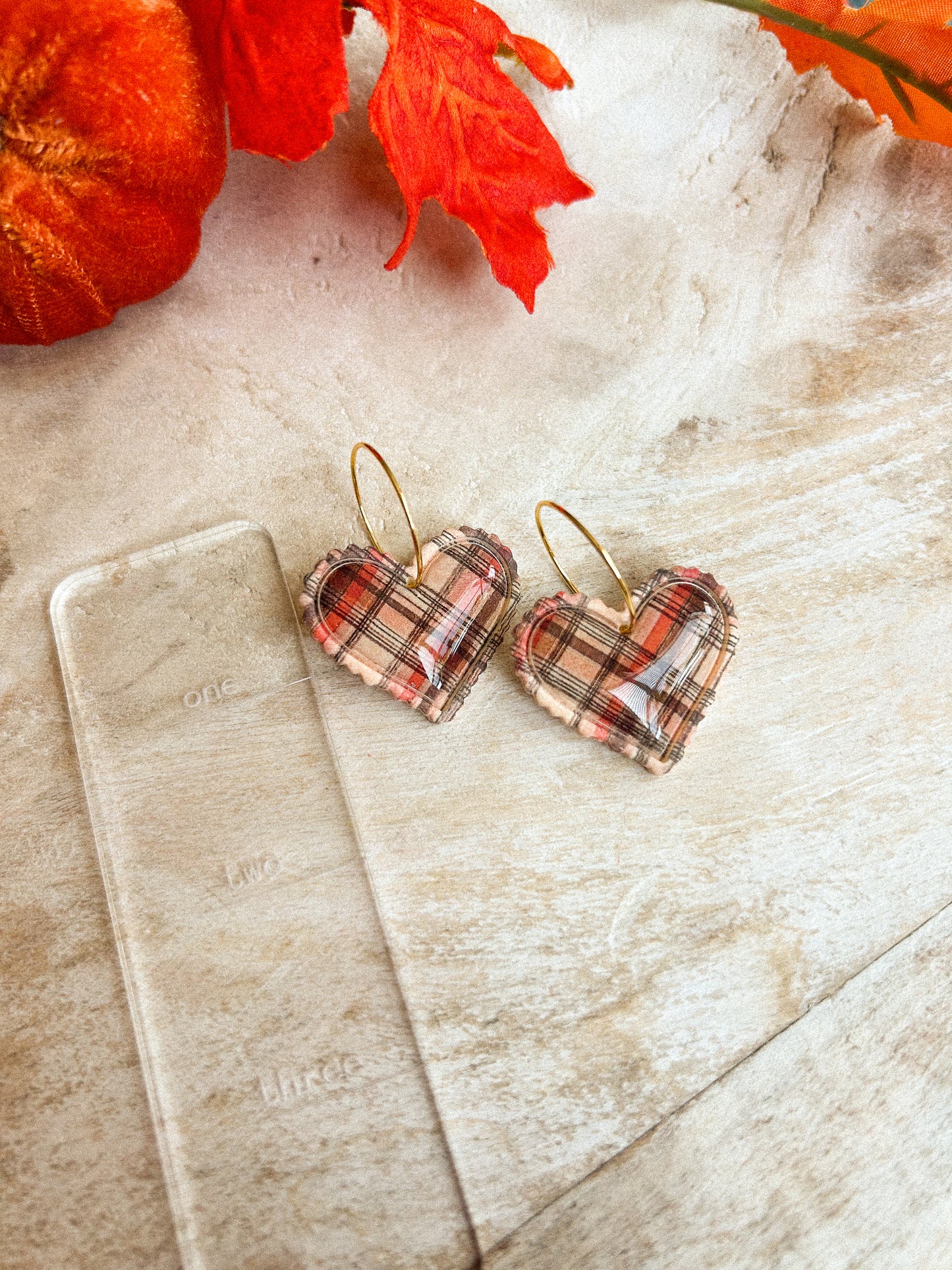 Quilted Heart Hoops