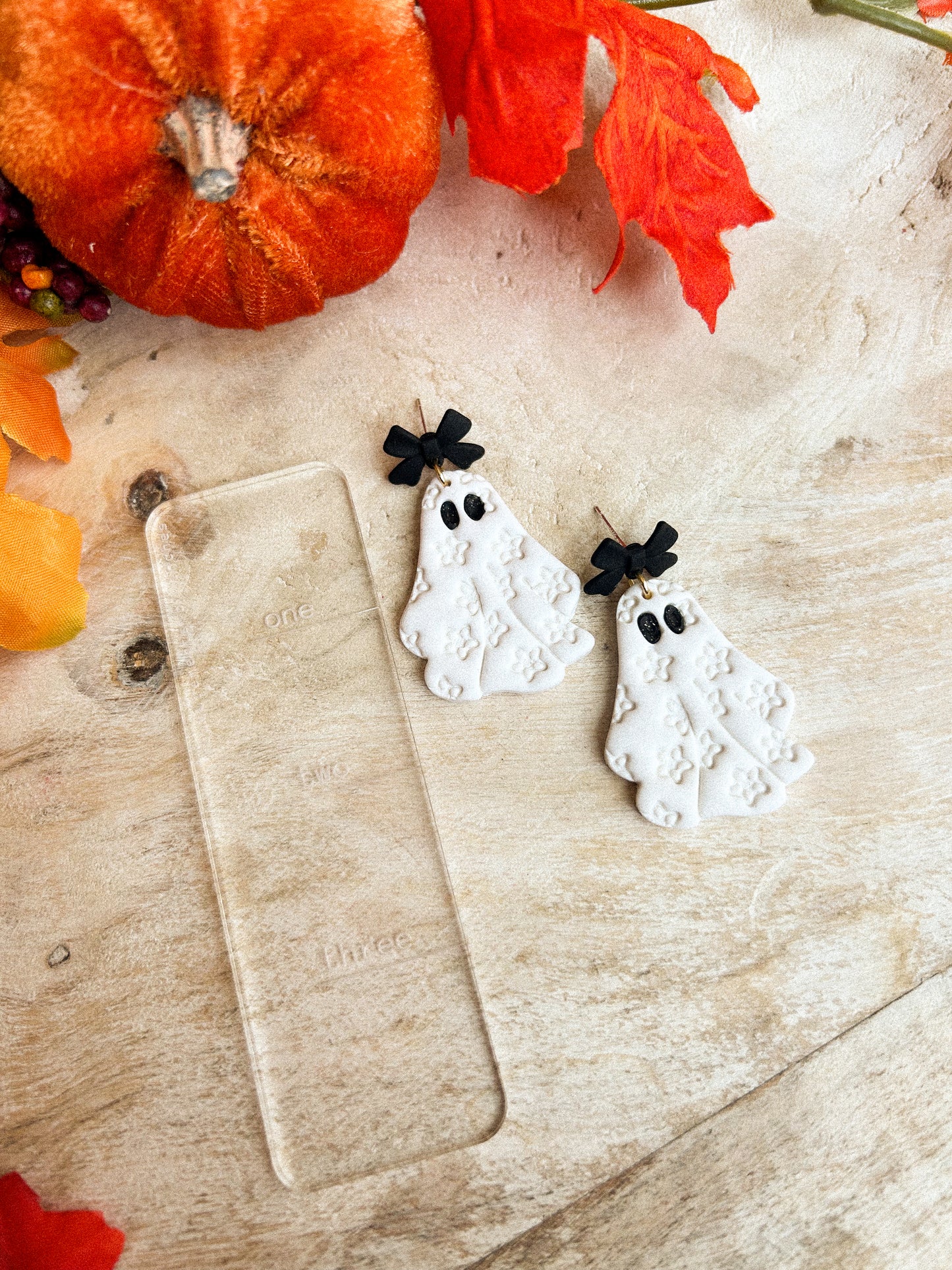 Floral Ghost Dangles