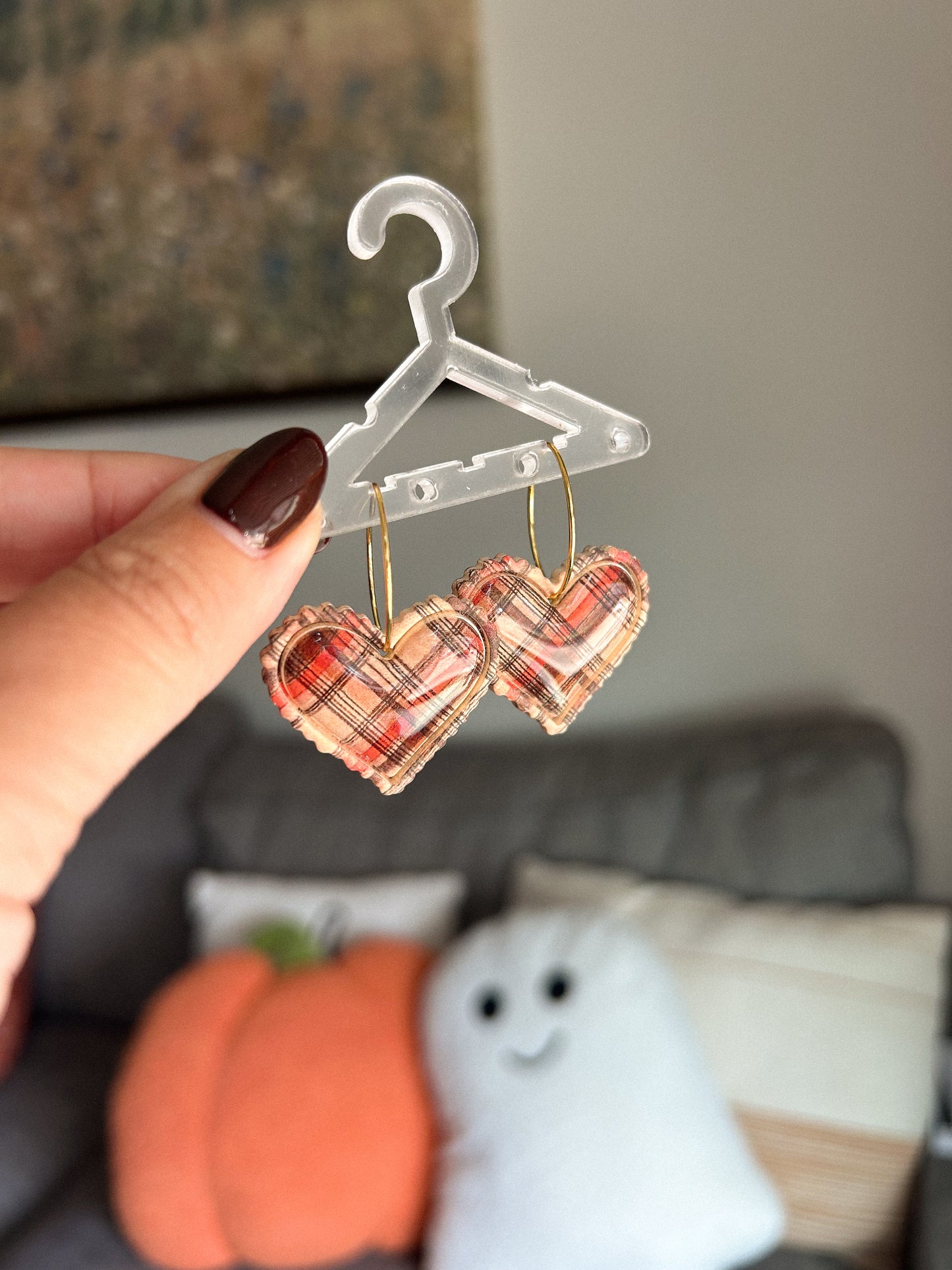 Quilted Heart Hoops