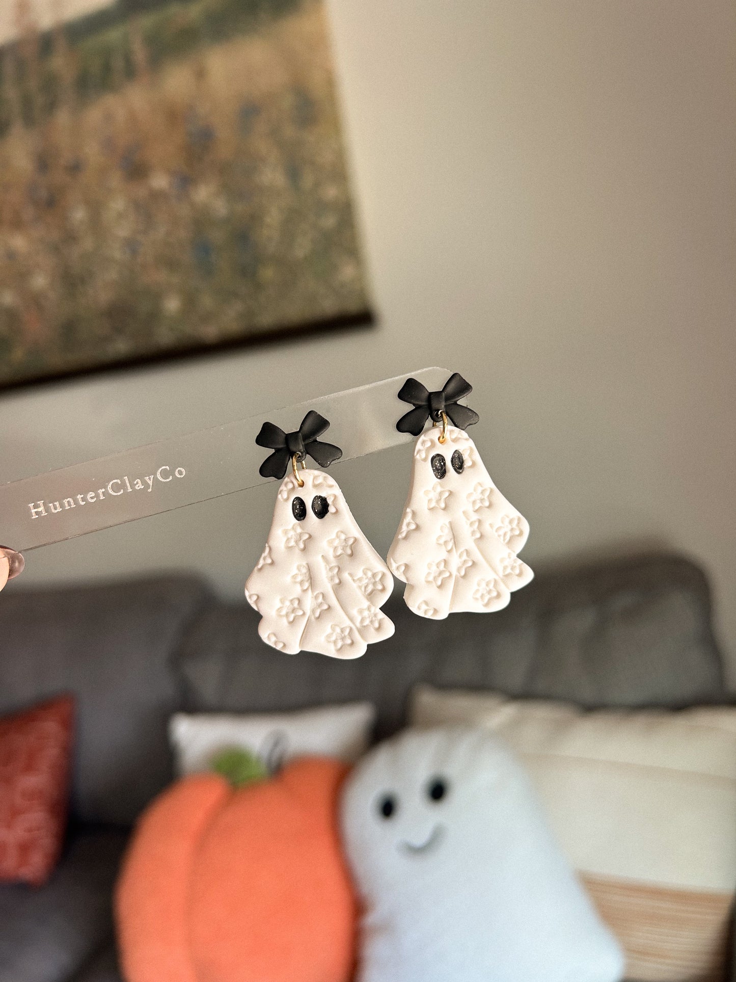 Floral Ghost Dangles