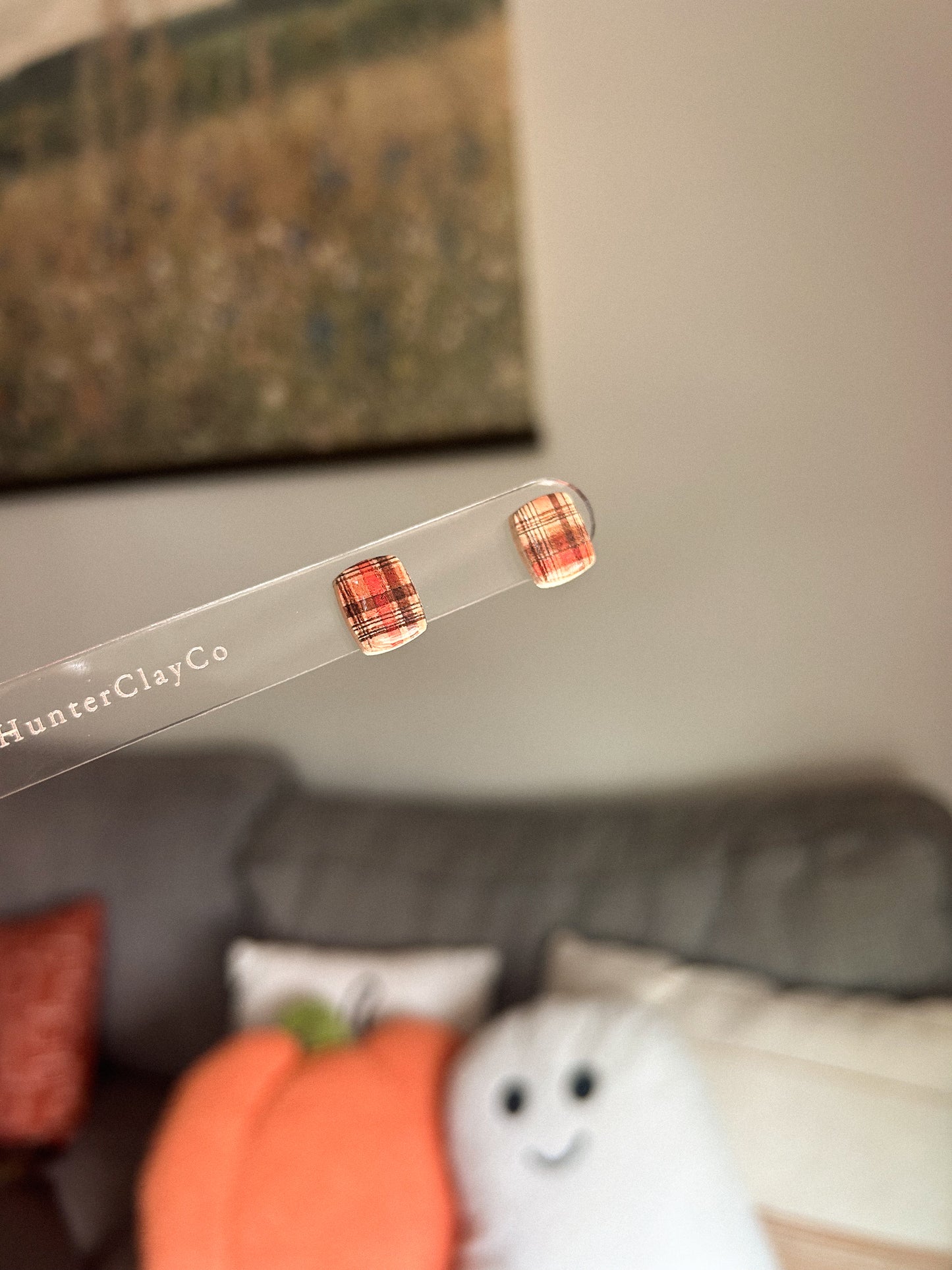 Fall Plaid Studs