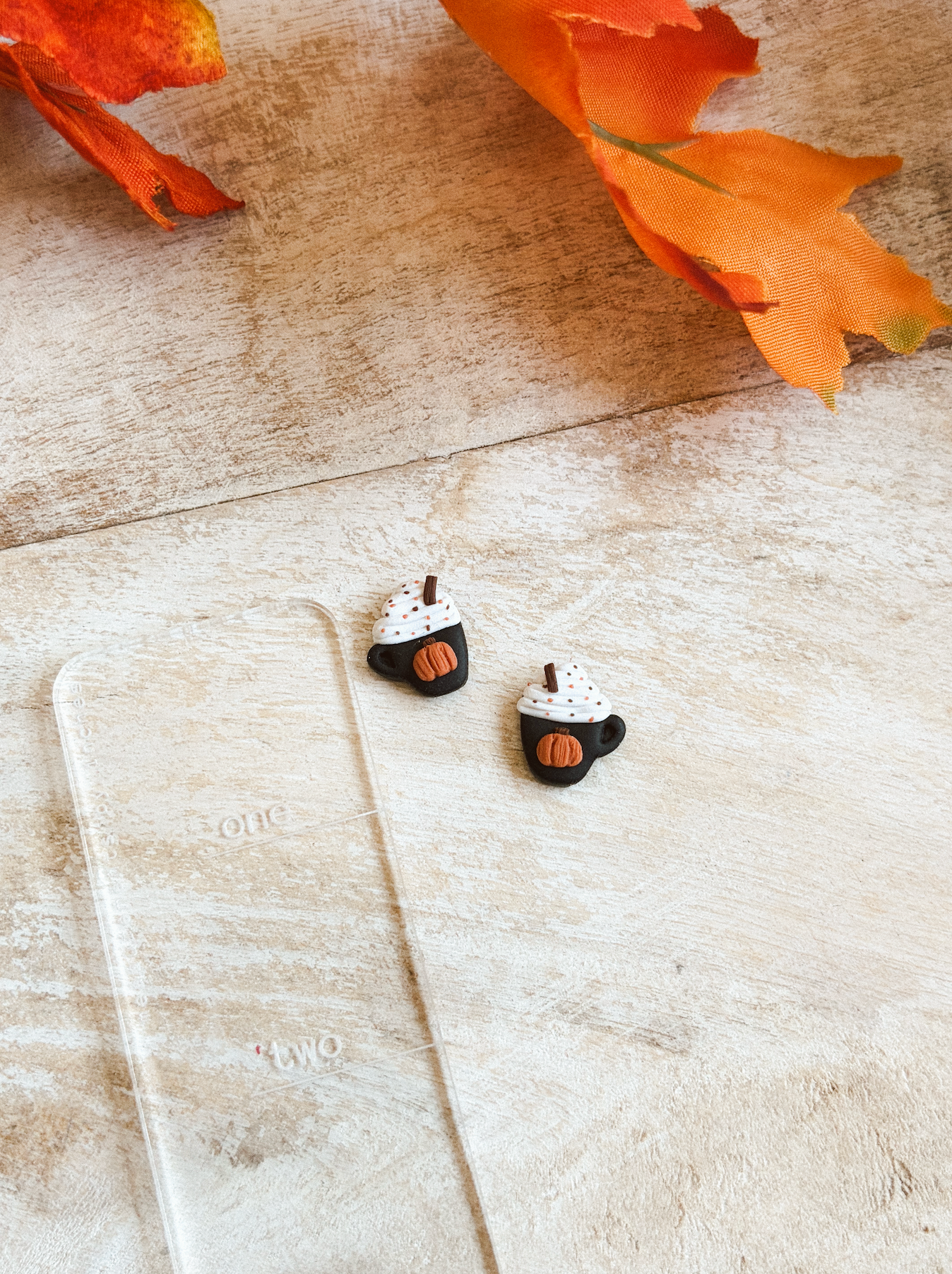 Pumpkin Spice Latte Studs
