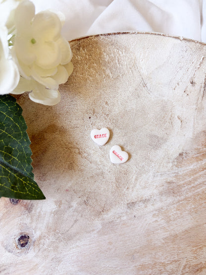 Grace Heart Studs
