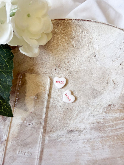 Grace Heart Studs