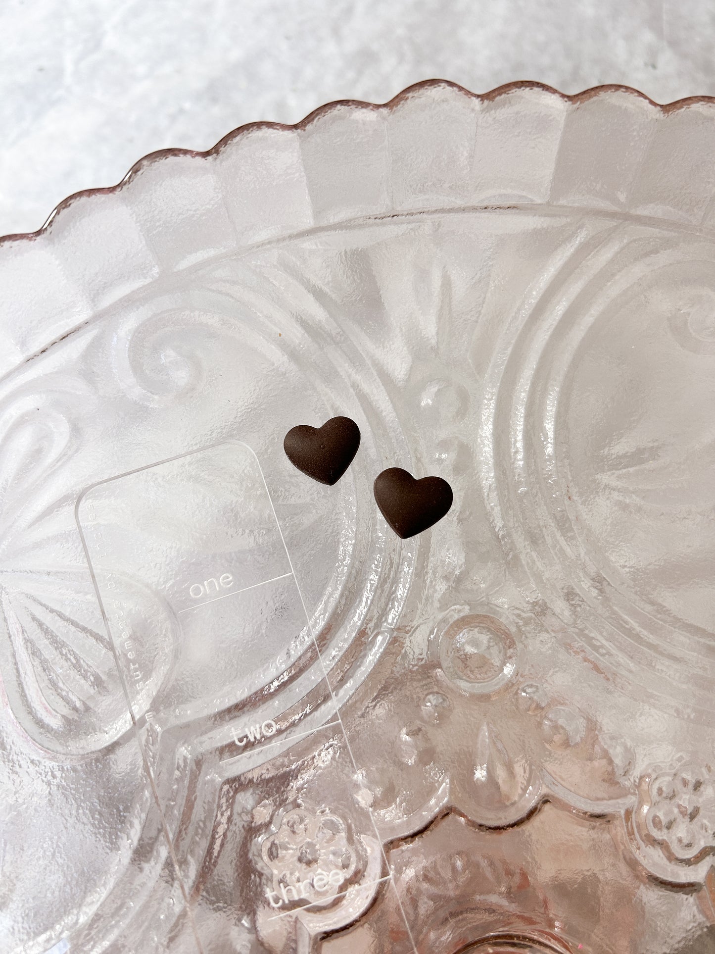 Chocolate Heart Studs