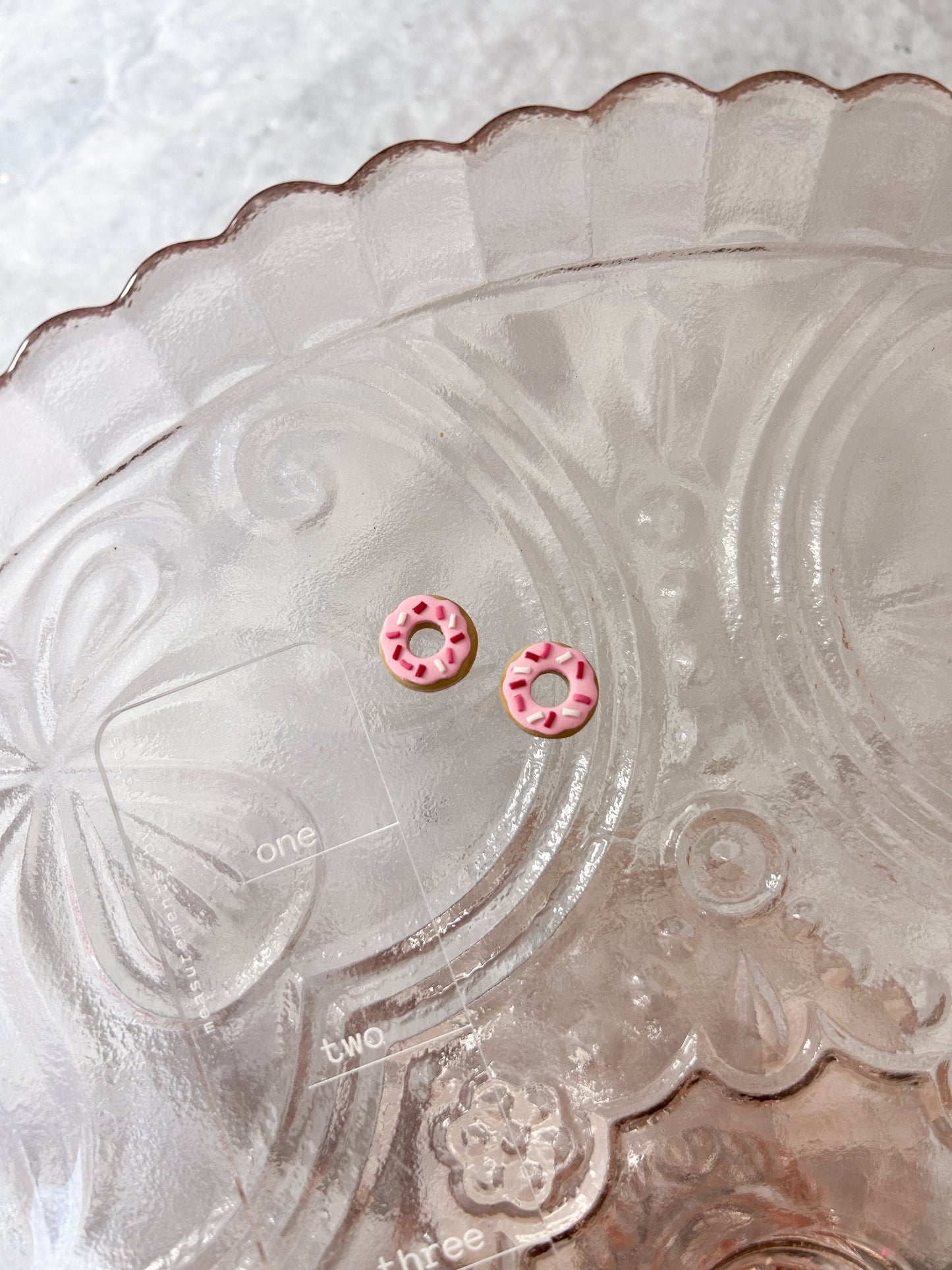 Strawberry Donut Studs