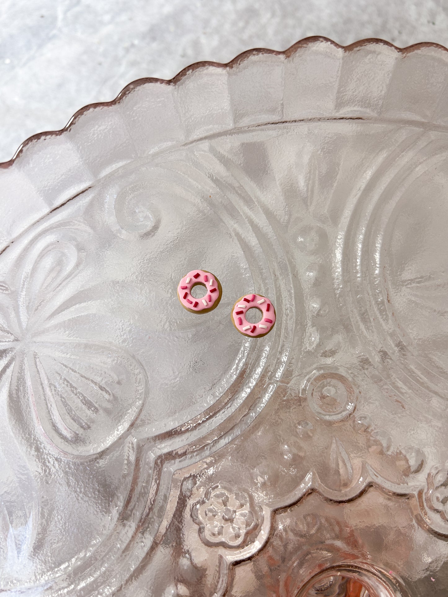 Strawberry Donut Studs