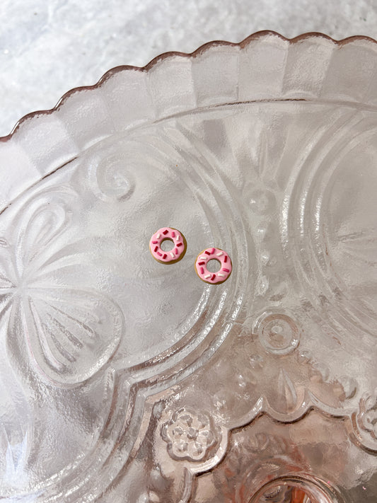 Strawberry Donut Studs
