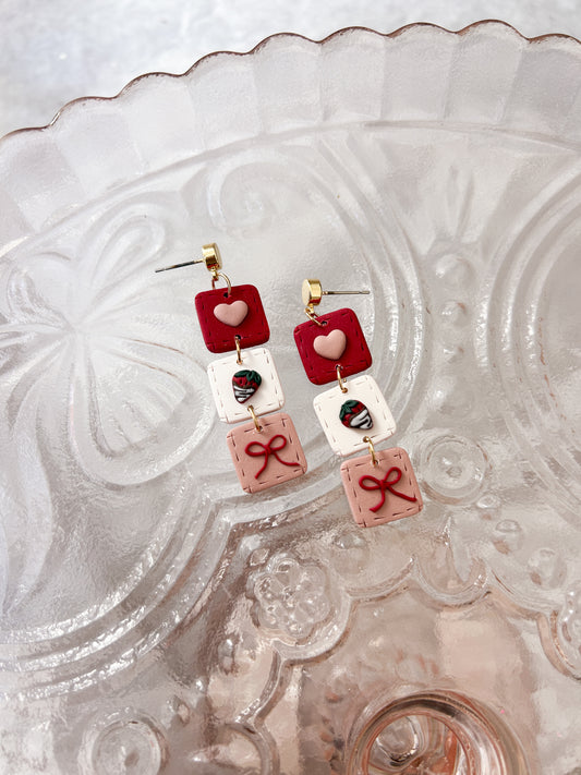 Quilted Trio Dangles