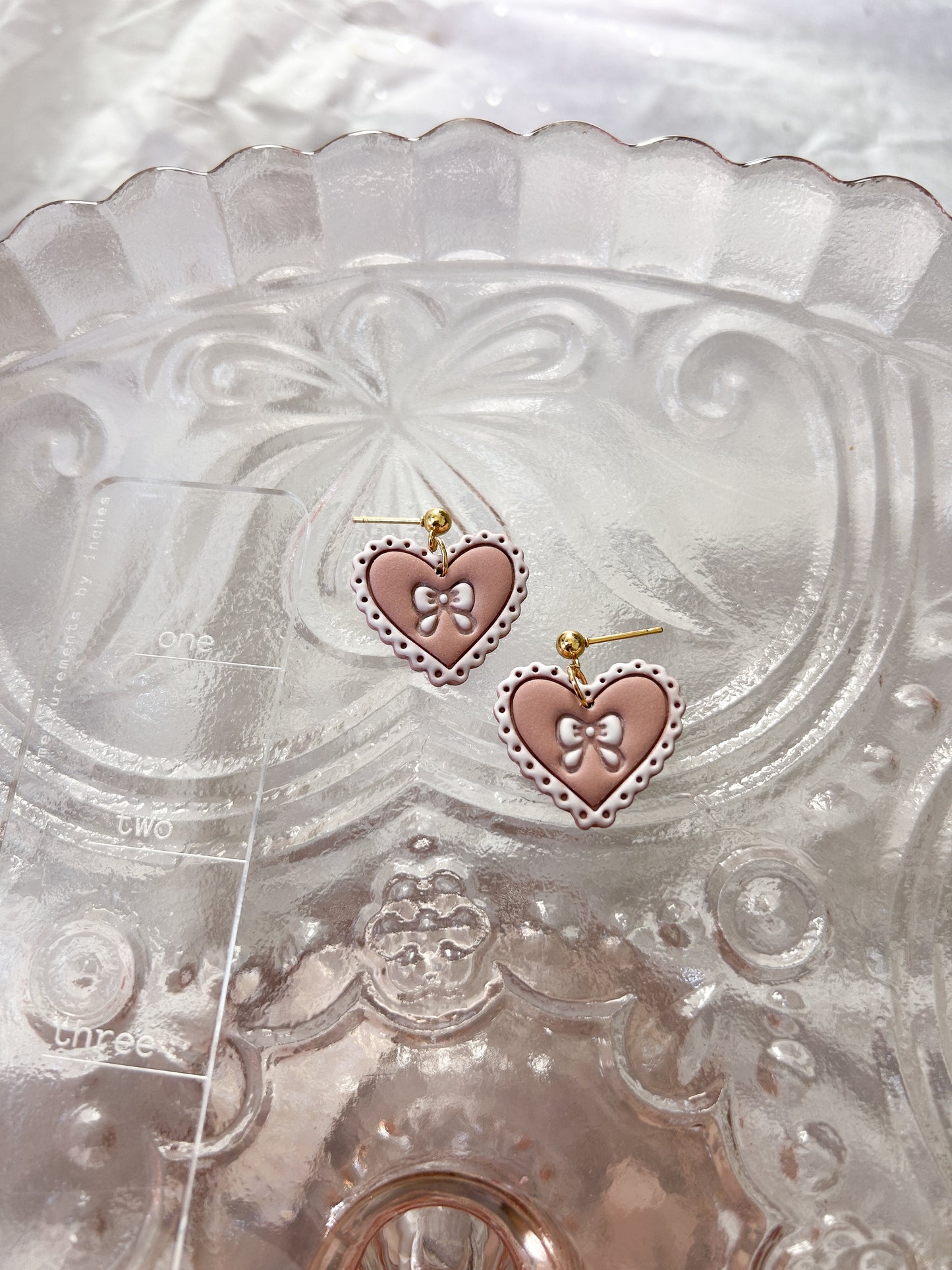 Scalloped Heart Dangles