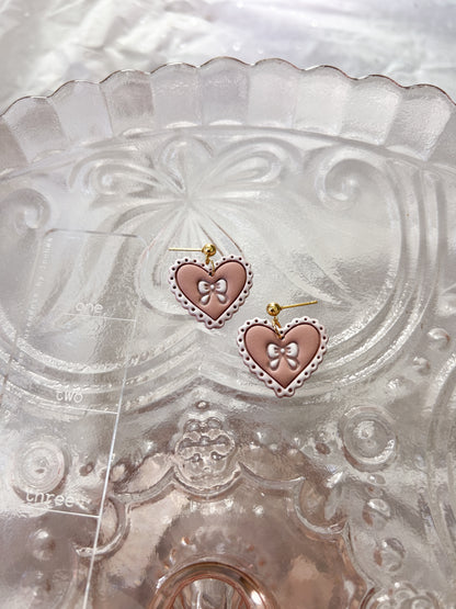 Scalloped Heart Dangles