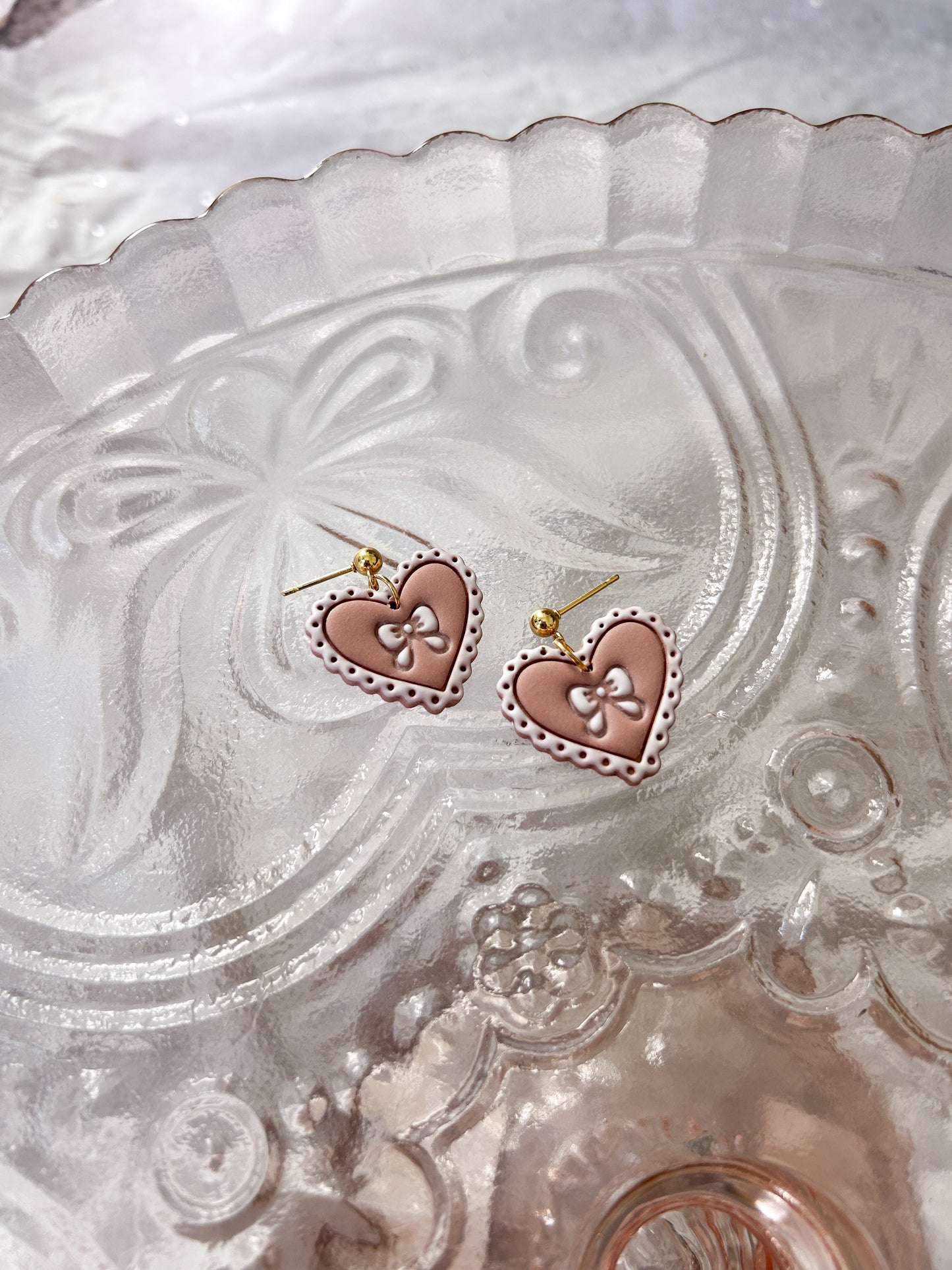 Scalloped Heart Dangles
