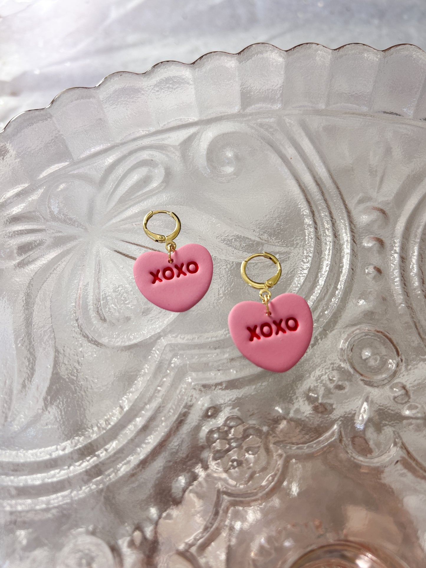 XOXO Conversation Heart Hoops