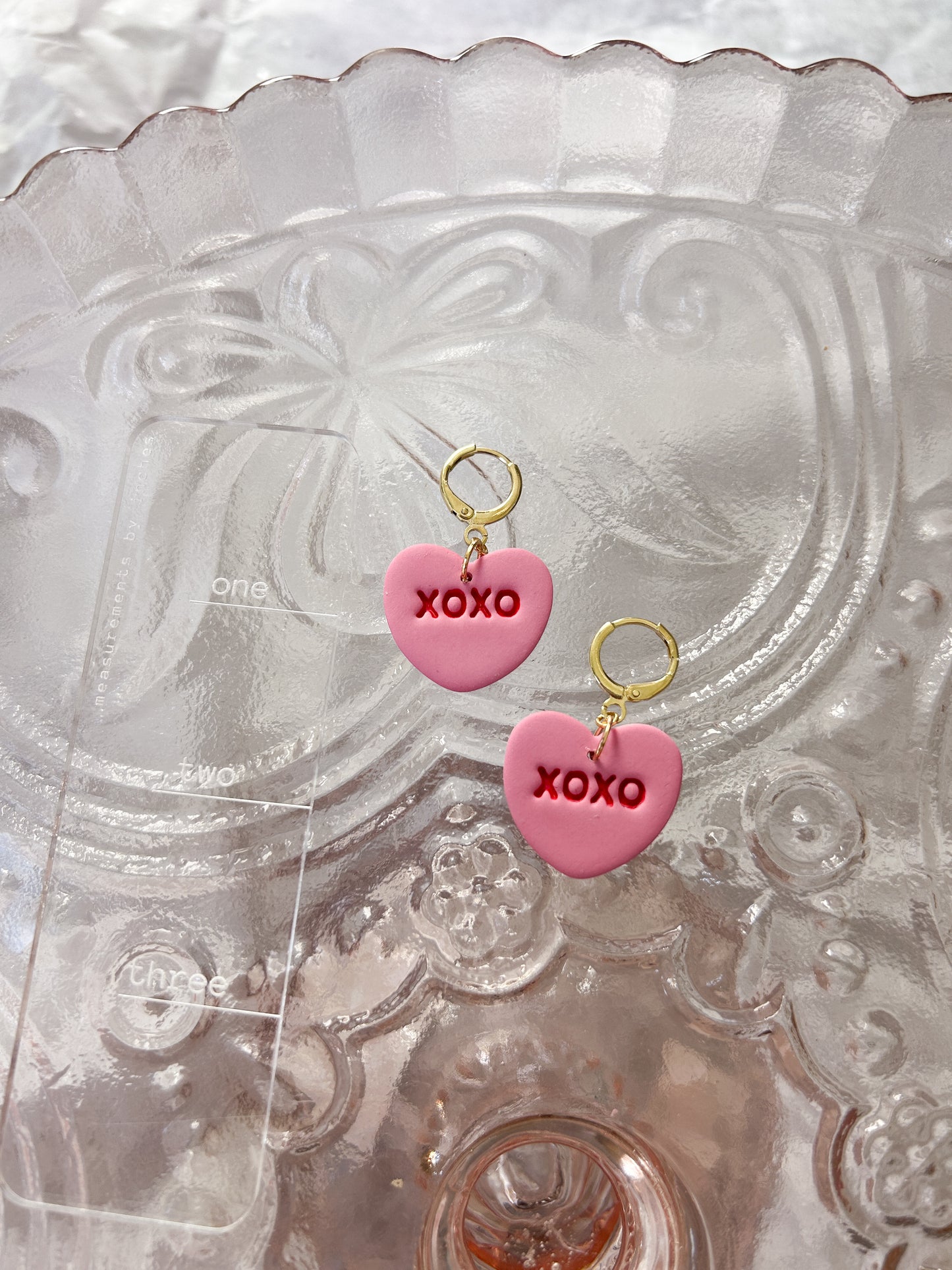 XOXO Conversation Heart Hoops