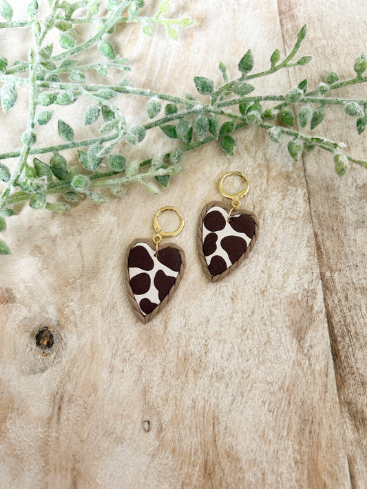 Cow Print Heart Huggies