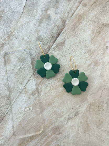 Floral Clover Hoops