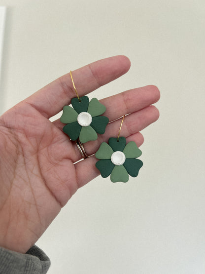 Floral Clover Hoops