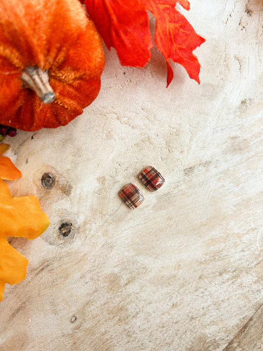 Fall Plaid Studs