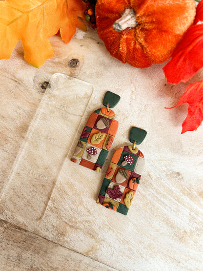Quilted Fall Dangles