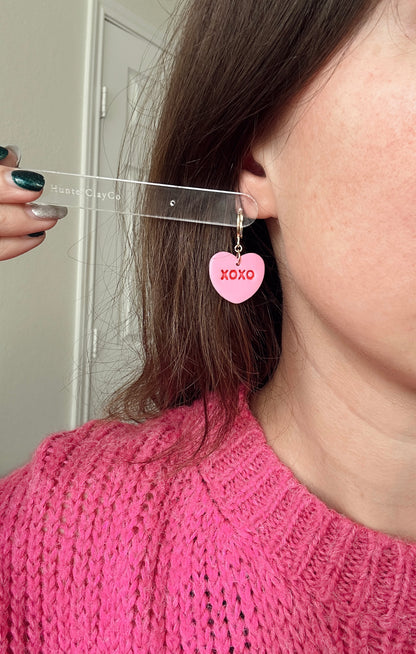 XOXO Conversation Heart Hoops