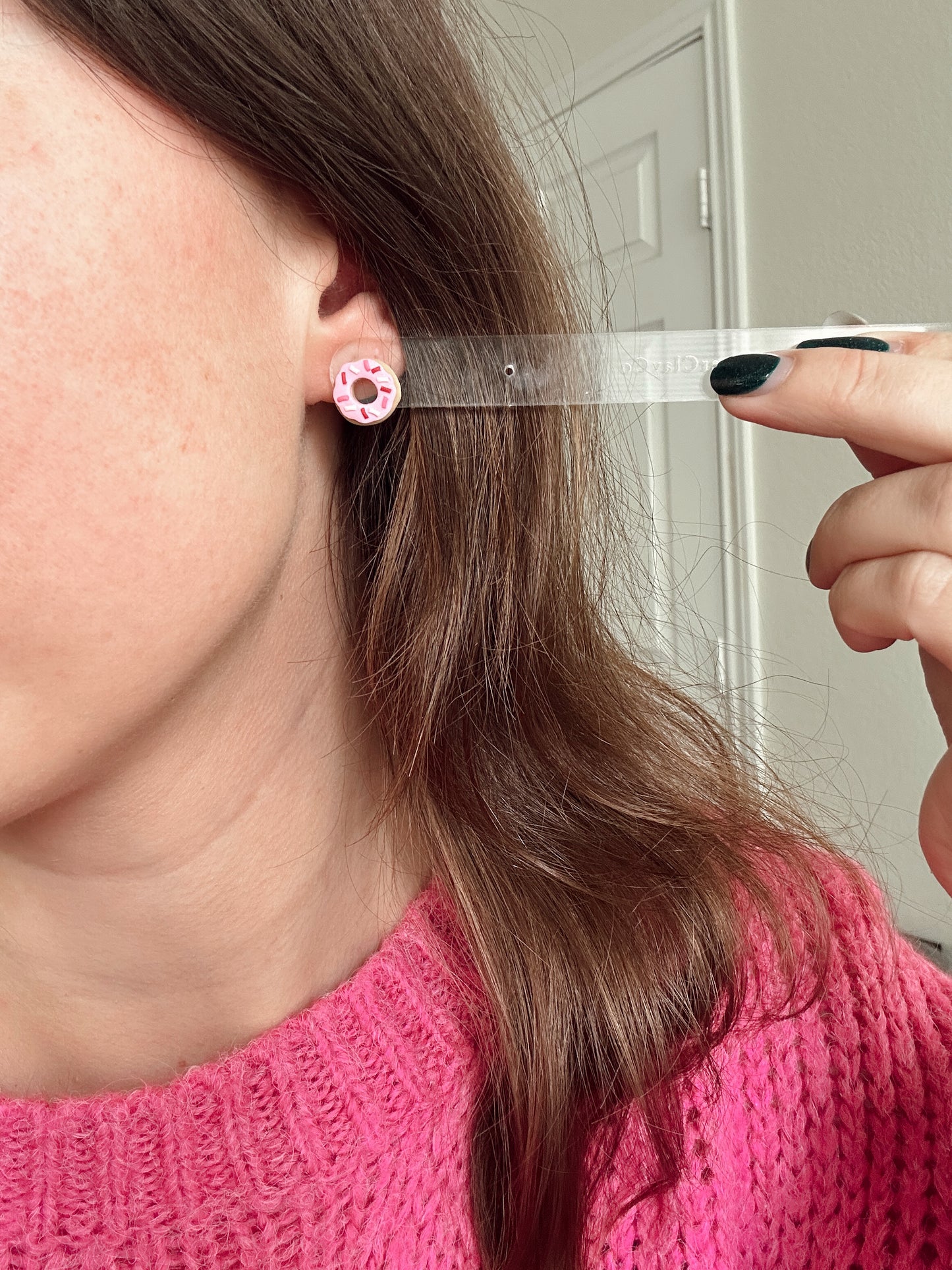 Strawberry Donut Studs
