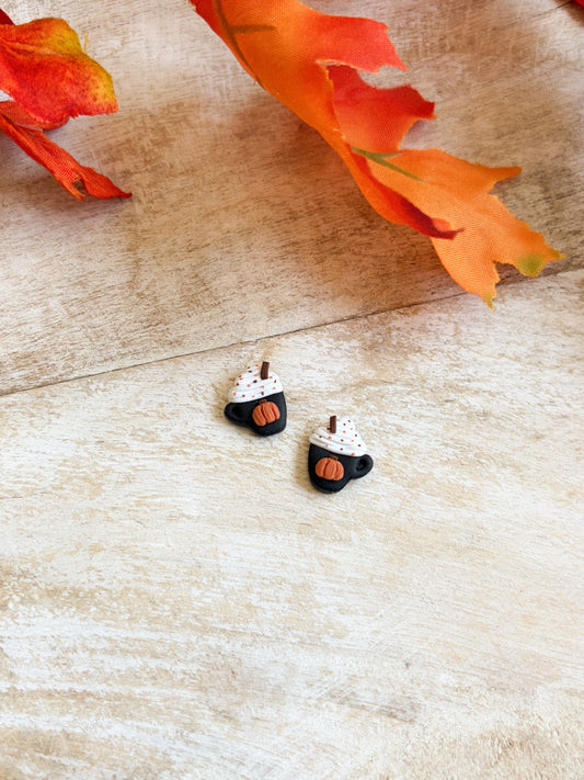 Pumpkin Spice Latte Studs
